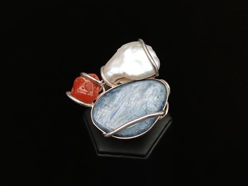 Anelo donna vero corallo - anelo,