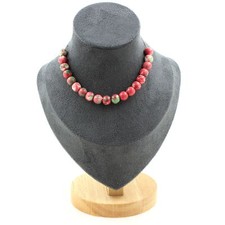 Collana 20 Perle Diaspro Verde