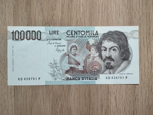 100000 lire caravaggio - 100000, 1°