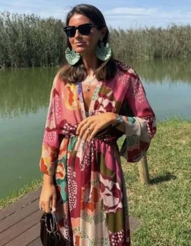 Abito zara tunica fiori - zara,