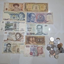 Lotto 10 Banconote E 35 Monete