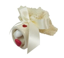 Bomboniere Matrimonio Nozze Segnaposto Fazzoletto Pizzo Anello Cuore