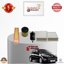 KIT TAGLIANDO 4 FILTRI PEUGEOT 207 1.4 VTI BENZINA 70KW 95CV DAL 2008 ->