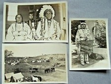 CAPO SIOUX INDIANO , SQUAW , ACCAMPAMENTO , 3 FOTO STORICHE VITAGE OLD PHOTO