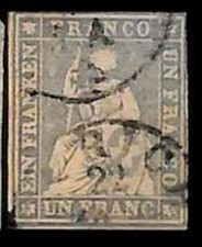 95000bB - SVIZZERA Svizzera - FRANCOBOLLO - Zumstein # 27D - USATO molto fine