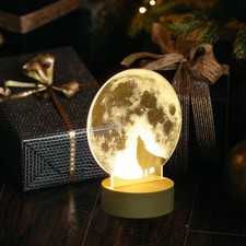  3 D Lampada Comodino Led Luce