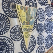 ROMA CITTÀ DEL VATICANO anni 50  - Bandierina Vespa Lambretta  Fanion Pennant