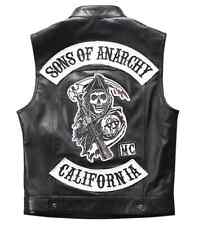 Gilet Jax Teller, gilet in pelle SOA, uomo Sons of Anarchy Redwood presidente originale