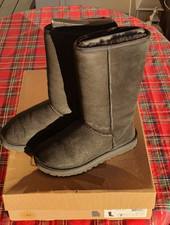 UGG Australia NERO ALTI stivali comodi caldi pelo tg 38 inverno comodissimi
