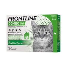 FRONTLINE Combo Gatti e Furetti Antiparassitario 3 Pipette da 0,5 ml contro