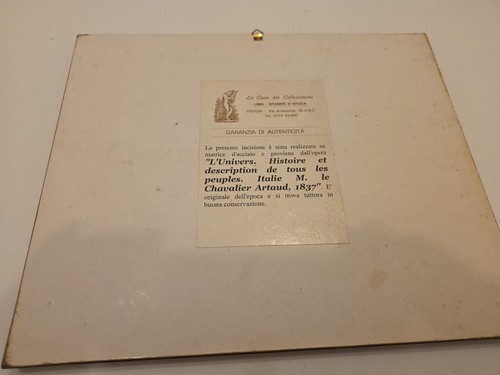 1837 incisione matrice - 1837.,