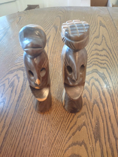 Teste legno intagliate - legno,