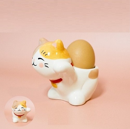 Simpatico gatto statuina - , uovo