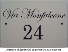 Numero civico+via incisi su