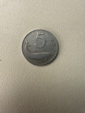 5 Lire Delfino 1955 RARA