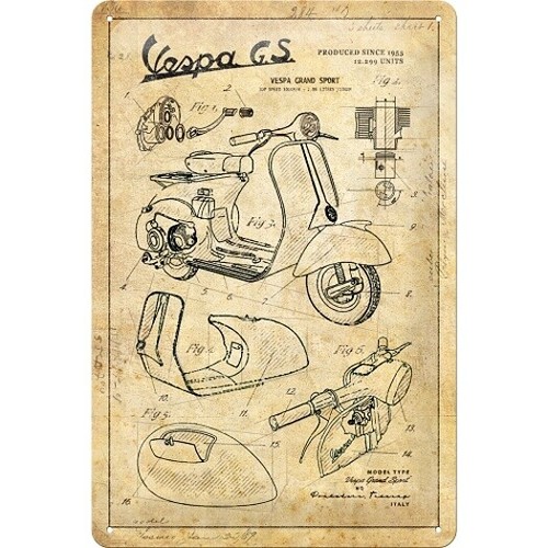 Insegna latta vespa motor - vespa,