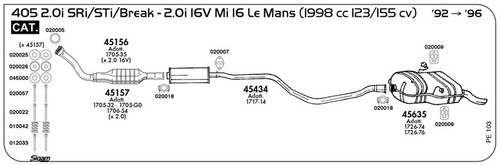 Catalizzatore per peugeot 405 - per,