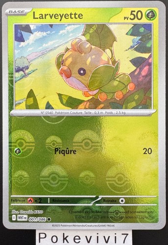 Carte pokemon larveyette - carte,