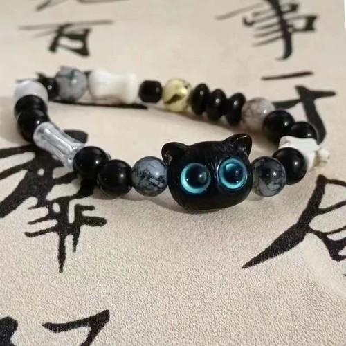 Bracciale gattino con - , perline