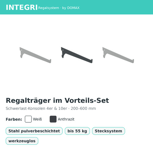 Integri set mensole in - 4/10,