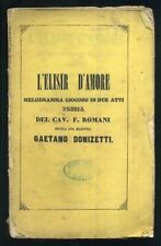 LIBRETTO D' OPERA "L' ELISIR