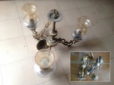 Lampadario vintage ottone