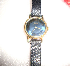 Orologio da polso donna vintage SEIKO anni '80  cinturino nero pelle funzionante