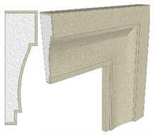 10 PEZZI CORNICE PROFILO