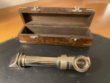 Periscopio Navale Nautico Marittimo Da Collezione In Metallo Cromato + Custodia