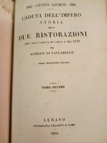 Storia delle due - , ristorazioni