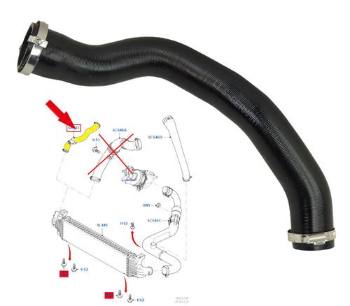 Turboscarico tubo intercooler - tubo,