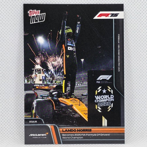 2025 topps now - formula, f1