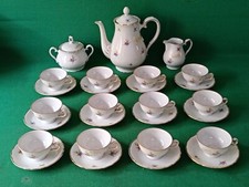 SERVIZIO DA CAFFÈ VINTAGE x 12 PORCELLANA FLOREALE RICHARD GINORI ANNI 70. CV49