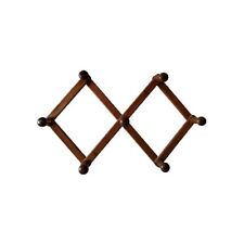 ATTACCAPANNI ESTENSIBILE LEGNO NOCE 7 POSTI DA PARETE Pomelli APPENDIABITI