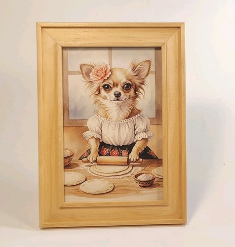 Chihuahua dog making tortillas - dog,