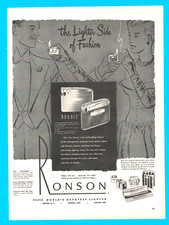 RONSON accendisigari rivista pubblicità STAMPA AD adonis 1949 tabacco