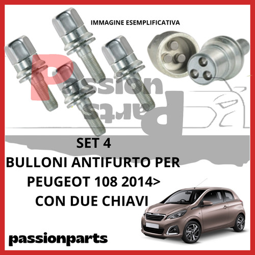 Kit bulloni antifurto cerchi - kit,