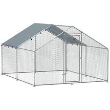 AllMyPets Recinto per 10-15 Galline Tetto Impermeabile 3x3.4x1.9m Silver U6171SR