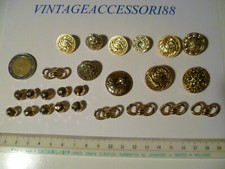 25 Bottoni vintage misti in RESINA color oro avanzi sarto