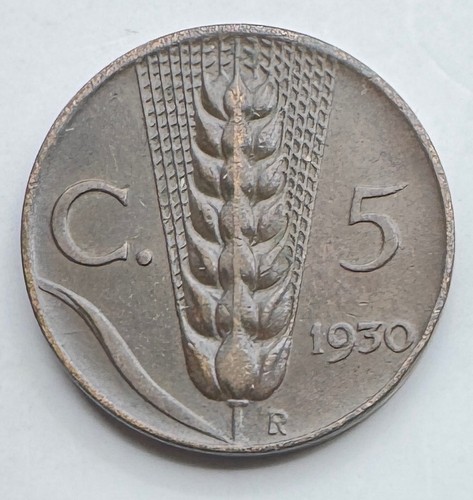 1930 italia centesimi - 1930, 5