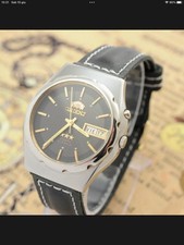 Vintage Japan Wrist Watch Automatic Orient 3 STAR Crystal 21 jewels MINTY