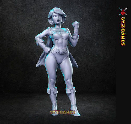 Power girl supereroe pinup - power,