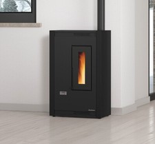 Nordica Extraflame Stufa a Pellet Ventilata Slim 5.1 kW 10 Kg Nero Luisella 5.0