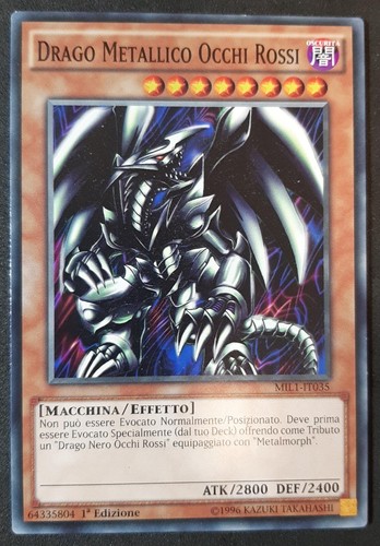 Drago metallico occhi rossi - drago,