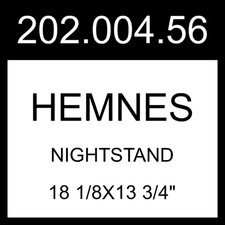 Comodino IKEA HEMNES bianco macchia 18 1/8x13 3/4" 202.004.56