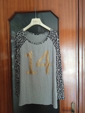 Maglietta grigia e oro con