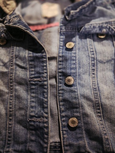 Giacca smanicata denim - , con