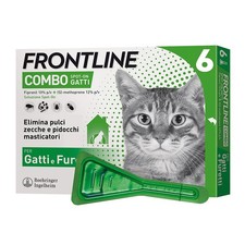 Frontline COMBO Gatto 6 Pipette Antiparassitario Spot on GATTI e FURETTI