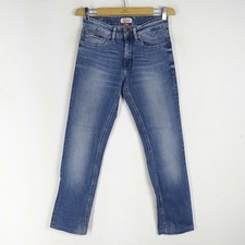 Pantalone TOMMY HILFIGER Uomo Taglia W27 L42 Uomo Cotone Comodo Casual Logo blu