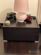 Coppia di comodini Rimadesio legno scuro